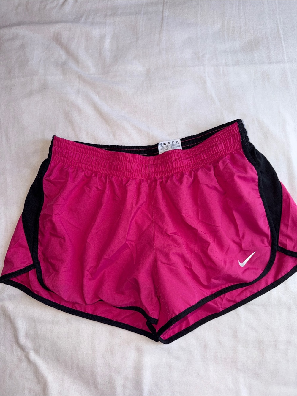Nike Women's Hot Pink and Black Athletic Running Shorts